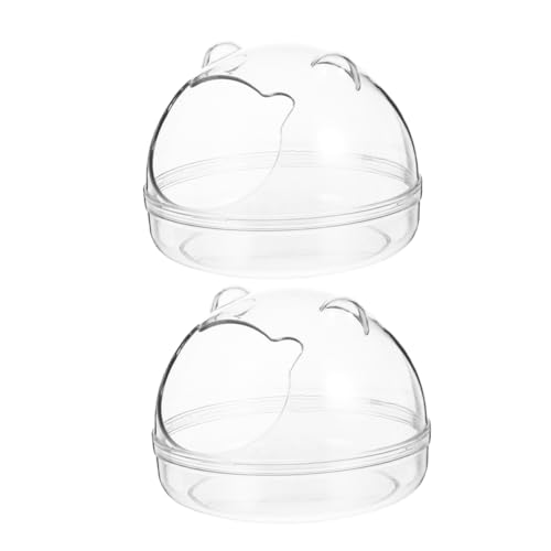 ROMISBABA 2 Stück Hamster Badezimmer Rattenkäfig Zubehör Meerschweinchen Zubehör Hamster Sauna Toilette Kleiner Transparenter Behälter Nymphensittich Badewanne Badezubehör Haustier ROMISBABA 2 Stück Hamster Badezimmer Rattenkäfig Zubehör Meerschweinchen Zubehör Hamster Sauna Toilette Kleiner Transparenter Behälter Nymphensittich Badewanne Badezubehör Haustier von ROMISBABA