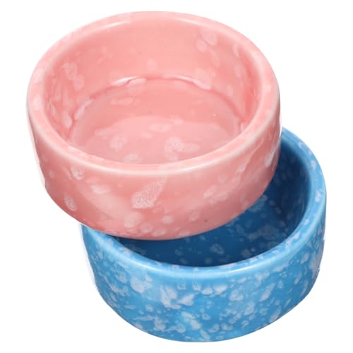 ROMISBABA 2 Stück Hamsterschale aus Keramik Pet Water Bowl Hamster trinkflasche Small pet Feeding Bowl Hamster Dish Container für schleichtiere kleine Schale aus Keramik Keramikfutterschale von ROMISBABA