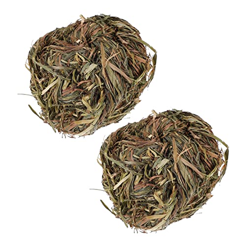 ROMISBABA 2 Stück Hasengras Ball Zähne Zahnen Tierspielzeug Plüsch Hasenkauspielzeug Kaninchenspielzeug Hasenspielzeug Klein Heu Haustier Leckerbissen Für Kaninchen Geformt Backenzahn von ROMISBABA
