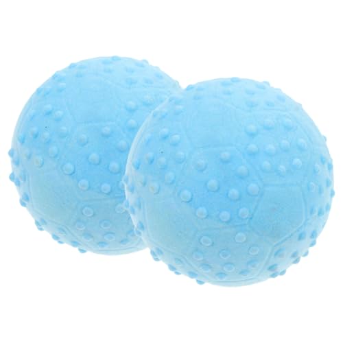 ROMISBABA 2 Stück Hundespielzeug Kauspielzeug Langlebiger Zahnreinigender Gummiball für Welpen und Kleine Hunde Interaktives Beißspielzeug zur Zahnpflege und Beschäftigung Blau von ROMISBABA