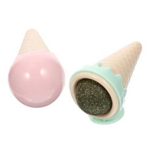 ROMISBABA 2 Stück Katzen Eiscreme Spielzeuge Katzenminze Beißspielzeug Dekorative Lick Toys Tragbare Kauspielzeuge für Gesunde Zahnpflege Grün Rosa ROMISBABA 2 Stück Katzen Eiscreme Spielzeuge Katzenminze Beißspielzeug Dekorative Lick Toys Tragbare Kauspielzeuge für Gesunde Zahnpflege Grün Rosa von ROMISBABA