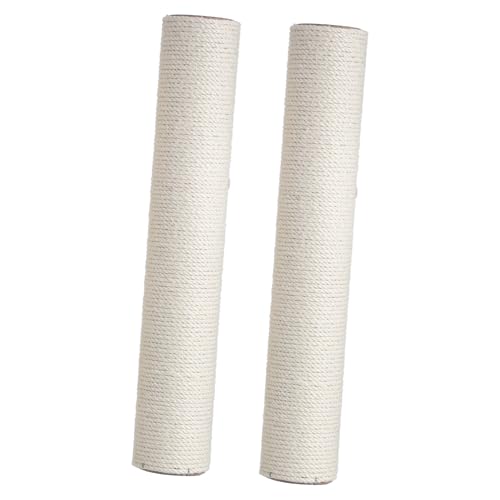 ROMISBABA 2 Stück Katzen Kratzsäule Sisal Robust Kratzbaum Ersatzteile für Indoor Katzen Natürliche Krallenpflege DIY Katzenklettergerüst Zubehör von ROMISBABA