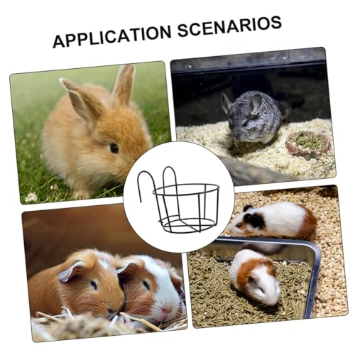 ROMISBABA 2 Stück Metall Heuraufe Robuste Heufutterhalter für Kaninchen und Kleintiere Hygienische Heufütterung Vielseitig Einsetzbar für Hasen Meerschweinchen und Chinchillas Einfache von ROMISBABA