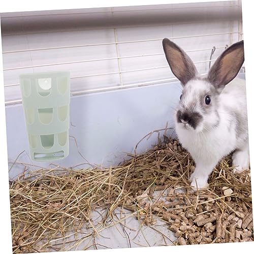ROMISBABA 2 Stück Teiliges Futterspender für Kleintiere Großer Kapazitäts Grasständer Fest Montierbar Verschwendung Geeignet für Kaninchen Meerschweinchen Chinchillas mit Aufhängeloch für von ROMISBABA