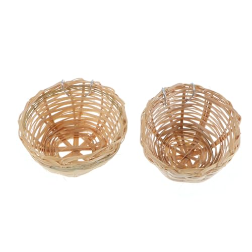 ROMISBABA 2 Stück Teiliges Handgefertigtes Natürliches Vogelnest mit Haken Nistplatz für Wellensittiche Zebrafinken und Papageien Wetterfestes Vogelhaus für Draußen und Käfig Langlebiges ROMISBABA 2 Stück Teiliges Handgefertigtes Natürliches Vogelnest mit Haken Nistplatz für Wellensittiche Zebrafinken und Papageien Wetterfestes Vogelhaus für Draußen und Käfig Langlebiges von ROMISBABA