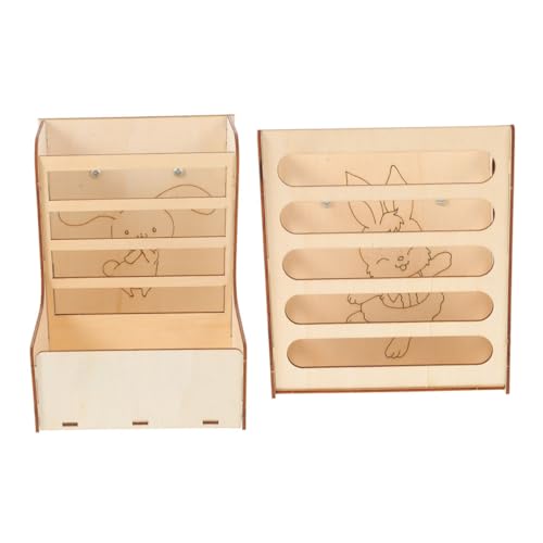 ROMISBABA 2 Stück Teiliges Heuraufe für Kleintiere Verschleißfestes Futtergestell mit Stabilem Halter Praktisches Käfigzubehör für Kaninchen Meerschweinchen und Andere Kleine Haustiere von ROMISBABA