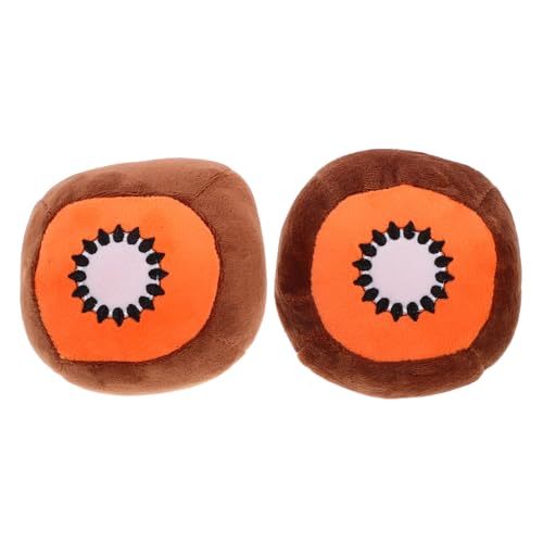 ROMISBABA 2 Stück Teiliges Hundespielzeug Kiwi Plüsch mit Quietschfunktion Interaktives zur Zahnpflege Robustes Kau und Reinigungsspielzeug für Kleine und Große Hunde für Outdoor Training von ROMISBABA