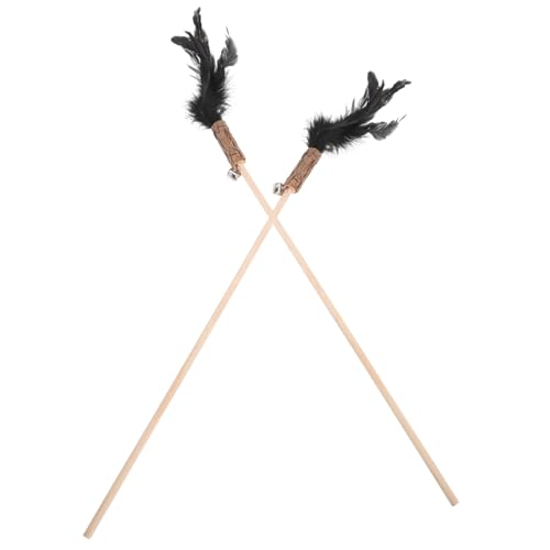 ROMISBABA 2 Stück Teiliges Interaktives Katzenspielzeug aus Natürlichem Kiefernholz mit Feder Leichtes Indoor Katzen Spielangel zur Aktivierung von Katzeninstinkten und Stressabbau bei ROMISBABA 2 Stück Teiliges Interaktives Katzenspielzeug aus Natürlichem Kiefernholz mit Feder Leichtes Indoor Katzen Spielangel zur Aktivierung von Katzeninstinkten und Stressabbau bei von ROMISBABA