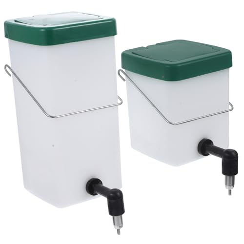ROMISBABA 2 Stück Teiliges Kaninchen Wasserspender Tropffreie Trinkflasche mit Stabilem Metallhaken Sichere Nager Trinkflasche für Hasen und Meerschweinchen Hängend für Käfiggebrauch von ROMISBABA