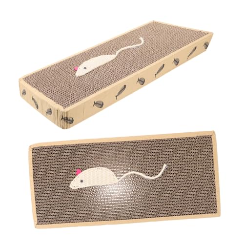 ROMISBABA 2 Stück Teiliges Katzenkratzbrett aus Wellpappe Kratzfestes Kratzpad für Katzen Dickes Karton Kratzspielzeug Langlebiges Katzenbett mit Natürlichem Krallenpflege ROMISBABA 2 Stück Teiliges Katzenkratzbrett aus Wellpappe Kratzfestes Kratzpad für Katzen Dickes Karton Kratzspielzeug Langlebiges Katzenbett mit Natürlichem Krallenpflege von ROMISBABA