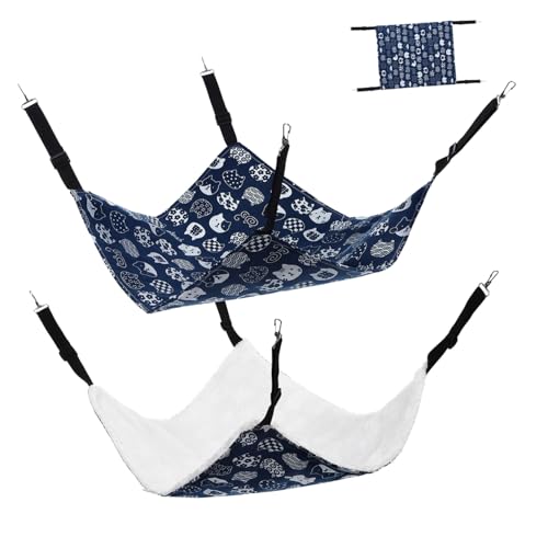 ROMISBABA 2 Stück Verstellbare Katzenhängematte für Käfig Pet Swing Bett mit Dekorativem Muster Einfach zu Montieren für Kleine Haustiere Gemütliches Katzenbett für Entspannte Ruhe ROMISBABA 2 Stück Verstellbare Katzenhängematte für Käfig Pet Swing Bett mit Dekorativem Muster Einfach zu Montieren für Kleine Haustiere Gemütliches Katzenbett für Entspannte Ruhe von ROMISBABA