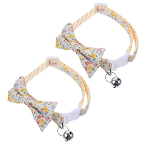 ROMISBABA 2 Stück Verstellbares Katzenhalsband mit Sicherheitsverschluss Teiliges Süßes Kitten Halsband mit Abnehmbarer Fliege und Glocke Hautfreundlich Bequem für Kleine Haustiere Geeignet ROMISBABA 2 Stück Verstellbares Katzenhalsband mit Sicherheitsverschluss Teiliges Süßes Kitten Halsband mit Abnehmbarer Fliege und Glocke Hautfreundlich Bequem für Kleine Haustiere Geeignet von ROMISBABA
