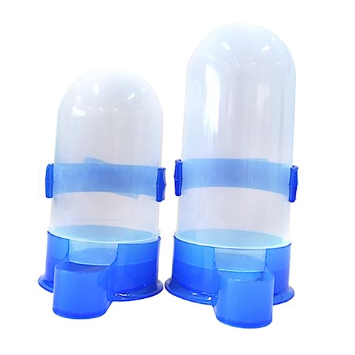 ROMISBABA 2 Stück Vogelfütterer Krähe Vogelhäuschen Für Den Garten Hund Wassernapf Haustier Wellensittich Leckereien Brunnen Fänger Flasche Vogelwasserfuttermittel Für Käfig Heu Plastik Blue von ROMISBABA