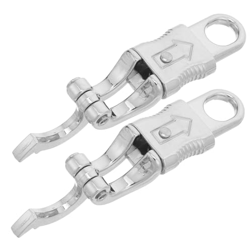 ROMISBABA 2 Stück Zinklegierung Pferde Sicherheits Haken Outdoor Schnellverschluss Clips für Führstrick Einhängbarer Robuster Metall Haken mit Flexibler Befestigung für Reiter und Trainer von ROMISBABA
