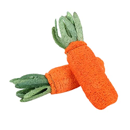 ROMISBABA 2stück Kauspielzeug Für Kleintiere Natürlicher Loofah-möhren-Spielzeug Zur Zahnreinigung Und Kaupflege Für Hamster Und Kaninchen Orange ROMISBABA 2stück Kauspielzeug Für Kleintiere Natürlicher Loofah-möhren-Spielzeug Zur Zahnreinigung Und Kaupflege Für Hamster Und Kaninchen Orange von ROMISBABA