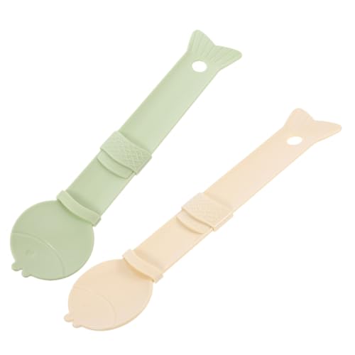 ROMISBABA 2 Stücke Katzenfutter Löffel Katze Streifen Feeder Katze Bar Squeeze Löffel Kunststoff Katze Schöpfen Nass Katze Behandeln Dispenser Für Katze Nass Snack von ROMISBABA