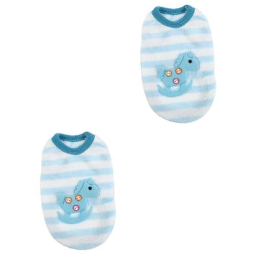 ROMISBABA 2St Hasenweste Hasen Jacke Bunny Jacket Haustieraccessoire Hasen zubehör Kaninchenmode Thermokleidung Fleecejacke Kleidung für Haustierkaninchen Hasenkleidung Korallenvlies Blue von ROMISBABA