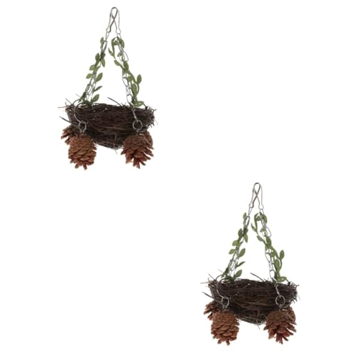 ROMISBABA 2stücke Hängendes Rattan Vogel Nest Für Papageien Kreative Schaukel Und Nest-hängematte Für Wellensittiche Und Nymphensittiche Spielzeug Koordination Und Balance ROMISBABA 2stücke Hängendes Rattan Vogel Nest Für Papageien Kreative Schaukel Und Nest-hängematte Für Wellensittiche Und Nymphensittiche Spielzeug Koordination Und Balance von ROMISBABA