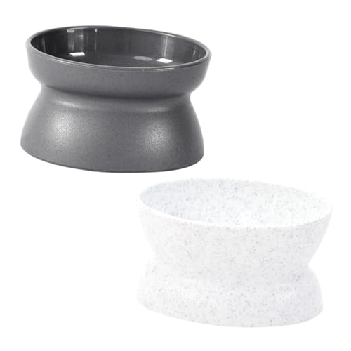 ROMISBABA Katzennapf-Set 2-teilig schräge Katzenfutternäpfe geneigter Futternapf für Haustiere langlebiges PP-Material rutschfestes Design Katzennäpfe abgerundete Kanten ROMISBABA Katzennapf-Set 2-teilig schräge Katzenfutternäpfe geneigter Futternapf für Haustiere langlebiges PP-Material rutschfestes Design Katzennäpfe abgerundete Kanten von ROMISBABA