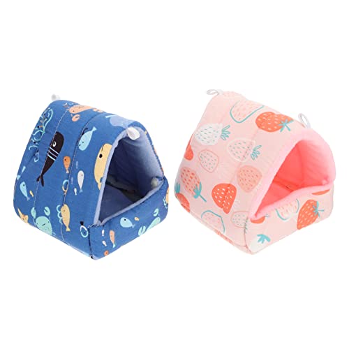 ROMISBABA 2Stücke Haustier Hamster Nest aus Warmes Gemütliches Bett für Hamster und Chinchillas Erdbeer Ozeanwelt für Kalte Wintertage ROMISBABA 2Stücke Haustier Hamster Nest aus Warmes Gemütliches Bett für Hamster und Chinchillas Erdbeer Ozeanwelt für Kalte Wintertage von ROMISBABA
