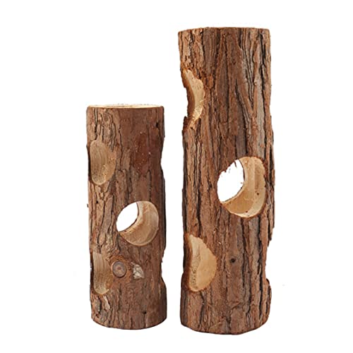 ROMISBABA 2Stücke Holzspielzeug für Kleine Haustiere Baumlochspielzeug für Hamster Ratten und Langlebig und Sicher für Versteckmöglichkeiten ROMISBABA 2Stücke Holzspielzeug für Kleine Haustiere Baumlochspielzeug für Hamster Ratten und Langlebig und Sicher für Versteckmöglichkeiten von ROMISBABA
