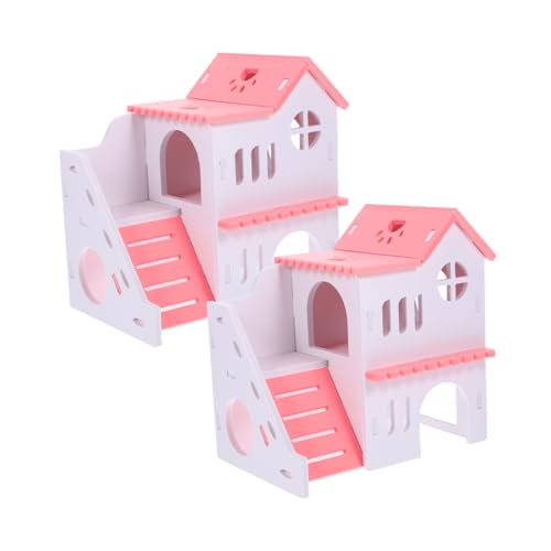 ROMISBABA Meerschweinchen-Versteck 2 Stück Hamsterhäuser Rampe Haustier-Versteck Villa verschleißfest Hamster-Versteck für Zwerghamster ROMISBABA Meerschweinchen-Versteck 2 Stück Hamsterhäuser Rampe Haustier-Versteck Villa verschleißfest Hamster-Versteck für Zwerghamster von ROMISBABA