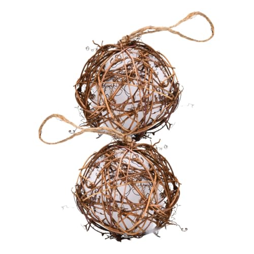 ROMISBABA Nistspielzeug für Papageien 2 Stück Rattanball für Vögel verschleißfest Papageienspielzeug Vogelkäfig Hängespielzeug ROMISBABA Nistspielzeug für Papageien 2 Stück Rattanball für Vögel verschleißfest Papageienspielzeug Vogelkäfig Hängespielzeug von ROMISBABA