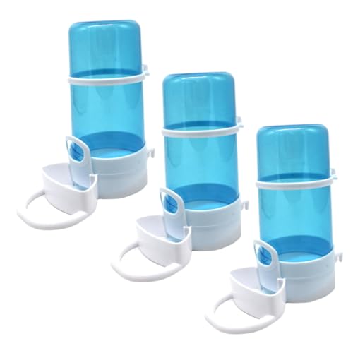 ROMISBABA 3 Stück Automatische Haustierfutterautomat Für Vögel Fütterung Spender Käfig Automatischer Lebensmittelfuttermittel Igel-futterstation Futterautomat Für Hamster Sky-Blue von ROMISBABA