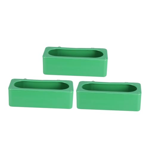 ROMISBABA 3 Stück Futternapf für Vögel vogelkäfig Birdcage Vogeltränke für Wellensittiche Vogelspielzeug Bird Toys Haustier coop Futternapf für Papageien Futterhalter für Vögel Green von ROMISBABA