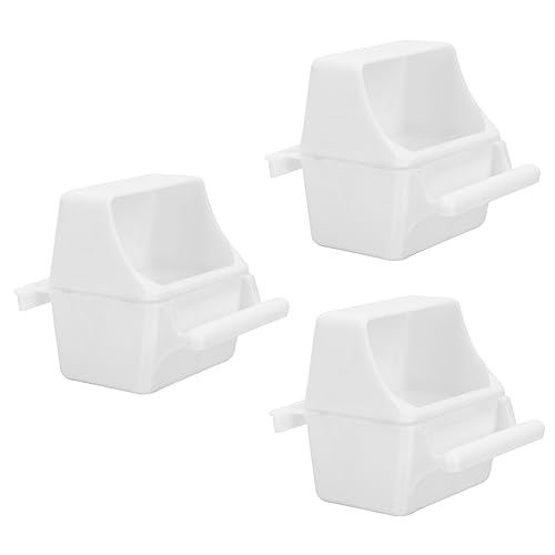 ROMISBABA Hängendes Vogelfutterbehälter-Set 3-teilig Vogelfutterspender Kein Design Papageien-futterbox Für Pfingstrosen Sittiche Einfach Zu Installierende Verwendung von ROMISBABA