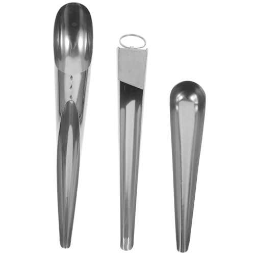ROMISBABA 3 Stück Teiliges Edelstahl Futterlöffel für Tauben Küken Geflügel Leichte Robuste Futter und Wasserschaufel mit Speziellem Kleinem Löffelkopf Einfach zu Reinigen und Handlich für von ROMISBABA
