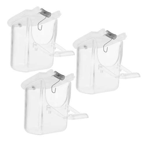 ROMISBABA 3 Stücke Papagei Lebensmittelhalter Für Birdcage Kunststoff Transparente Lebensmittelbox Hängende Lebensmittelbox ROMISBABA 3 Stücke Papagei Lebensmittelhalter Für Birdcage Kunststoff Transparente Lebensmittelbox Hängende Lebensmittelbox von ROMISBABA