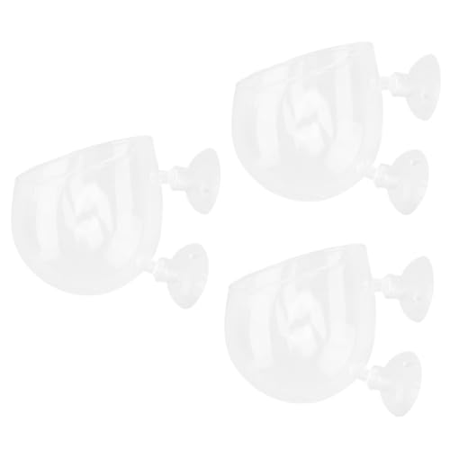 ROMISBABA 3 Stücke Aquarium Blumentopf Kristall Glas Wasser Pflanze Tasse Doppel Tassen Für Garnelen Tank von ROMISBABA