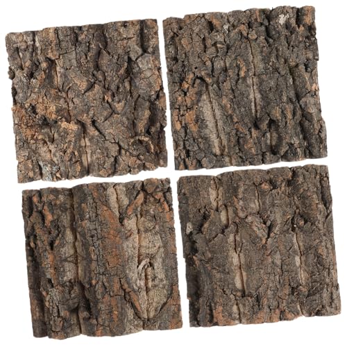 ROMISBABA 4pc Reptil Korkrinde Tank Natürliche Hintergründe Für Aquarium Kork Terrarium Dekorationen Gecko Schlange von ROMISBABA