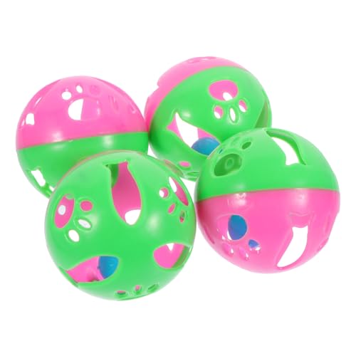 ROMISBABA 4 Stück Glocke Für Katze Ball Rollen Bunt Haustiere Glockenkugeln Aus Kunststoff Pet Bälle Haustier Klingende Bälle Zur Haustierjagd Plastik ROMISBABA 4 Stück Glocke Für Katze Ball Rollen Bunt Haustiere Glockenkugeln Aus Kunststoff Pet Bälle Haustier Klingende Bälle Zur Haustierjagd Plastik von ROMISBABA