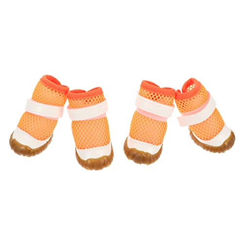ROMISBABA 4 Stück Haustierschuhe Kleines Hundezubehör Dekorative Hundestiefel Sommerliche Hundestiefel Hundezubehör Für Kleine Hunde Outdoor-Schuhe Für Hunde Hundeschuhe Orange PVC ROMISBABA 4 Stück Haustierschuhe Kleines Hundezubehör Dekorative Hundestiefel Sommerliche Hundestiefel Hundezubehör Für Kleine Hunde Outdoor-Schuhe Für Hunde Hundeschuhe Orange PVC von ROMISBABA