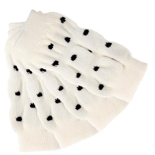 ROMISBABA 4 Stück Haustiersocken Hundebein groß Beine Wickeln Hundesocke Dog Leg Warmer hundekleidung hundezubehör Dog Accessories hundekleider Hundewärmer Katzenbeinärmel Baumwolle Weiß von ROMISBABA