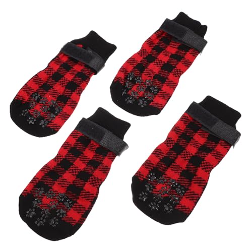 ROMISBABA Weihnachtssocken für Haustiere 4er-Pack Hundesocken Pfotensicherheit Kratzfest Bequemes Schuhwerk für Hunde Haustierstrümpfe ROMISBABA Weihnachtssocken für Haustiere 4er-Pack Hundesocken Pfotensicherheit Kratzfest Bequemes Schuhwerk für Hunde Haustierstrümpfe von ROMISBABA