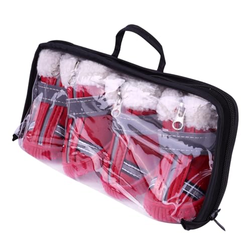 ROMISBABA 4 Stück Herbst Winter Hundeschuhe Hundehandtuch rutschfeste Hundesocken Paws pfotenschutz Dog Shoes Anti-Rutsch-Schuhe für Haustiere Haustier Kurze Schuhe Baumwolle rot ROMISBABA 4 Stück Herbst Winter Hundeschuhe Hundehandtuch rutschfeste Hundesocken Paws pfotenschutz Dog Shoes Anti-Rutsch-Schuhe für Haustiere Haustier Kurze Schuhe Baumwolle rot von ROMISBABA