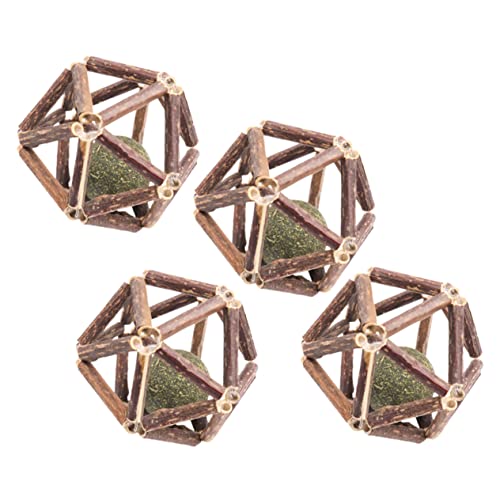 ROMISBABA 4 Stück Katzenminze Spielzeug Backenzahn-Spielzeug Für Katzen Katzenminze Bälle Katzenspielzeug Katzenminze Katzenspielzeug Für Den Innenbereich Kauspielzeug Polygonum Holz ROMISBABA 4 Stück Katzenminze Spielzeug Backenzahn-Spielzeug Für Katzen Katzenminze Bälle Katzenspielzeug Katzenminze Katzenspielzeug Für Den Innenbereich Kauspielzeug Polygonum Holz von ROMISBABA