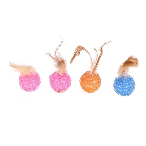 ROMISBABA 4 Stück Kratzendes Katzenspielzeug Ball Katzentrainingsspielzeug Haustier Katzenspielzeug ROMISBABA 4 Stück Kratzendes Katzenspielzeug Ball Katzentrainingsspielzeug Haustier Katzenspielzeug von ROMISBABA