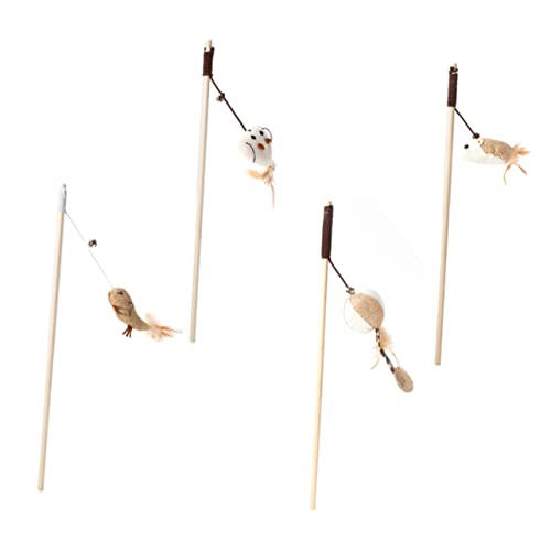 ROMISBABA 4 Stück Puppe lustige Katzen Sticks pielzeug interaktiver Zauberstab geformt drinnen Plüsch katzenspielzeug interaktives Haustierbedarf Katzenfeder-Teaser Hölzern ROMISBABA 4 Stück Puppe lustige Katzen Sticks pielzeug interaktiver Zauberstab geformt drinnen Plüsch katzenspielzeug interaktives Haustierbedarf Katzenfeder-Teaser Hölzern von ROMISBABA
