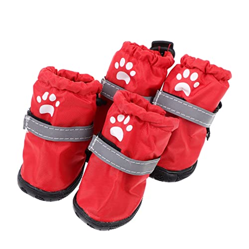 ROMISBABA 4 Stück Regenstiefel Für Haustiere Hundeschuhe Regenschuhe Für Haustiere Schuhe Für Hunde Haustier Stiefel rutschfeste Haustierschuhe Haustier Hund Fußschutz Polyester Rot ROMISBABA 4 Stück Regenstiefel Für Haustiere Hundeschuhe Regenschuhe Für Haustiere Schuhe Für Hunde Haustier Stiefel rutschfeste Haustierschuhe Haustier Hund Fußschutz Polyester Rot von ROMISBABA