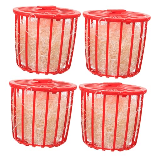 ROMISBABA 4 Stück Teiliges Vogel Nistspielzeug Vogel Nesting Basin für Wellensittiche Sicheres und Langlebiges Nistmaterial zur Natürlichen Nistverhaltens Rot ROMISBABA 4 Stück Teiliges Vogel Nistspielzeug Vogel Nesting Basin für Wellensittiche Sicheres und Langlebiges Nistmaterial zur Natürlichen Nistverhaltens Rot von ROMISBABA