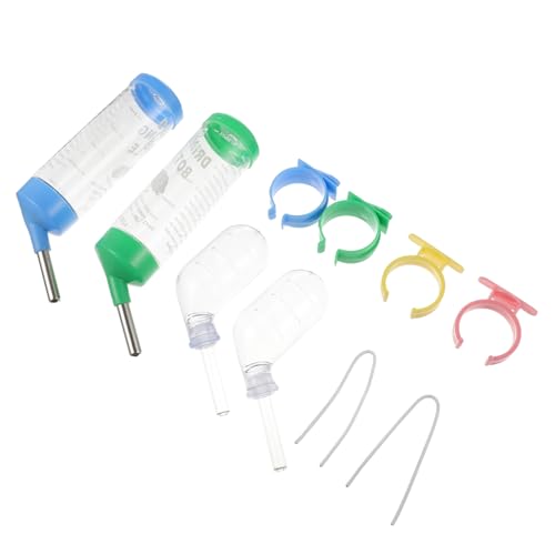ROMISBABA 4 Stück Trinkbrunnen für Hamster Igel Wasserspender Wasserflaschen Düse Hamster trinkflasche hasentrinkflaschen Wasserflasche für Hamster kleine Hamsterwasserflasche von ROMISBABA