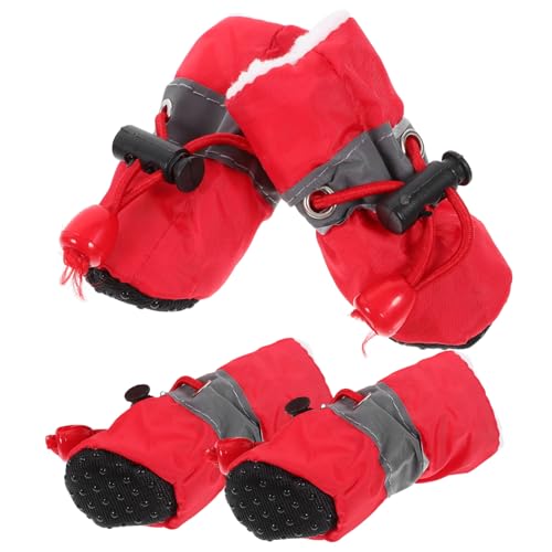 ROMISBABA 4 Stück Nicht-Haustier-Schuhe Welpen-hundestiefel – Hundeschuhe mit Warmem Futter für Regen Schnee Outdoor ROMISBABA 4 Stück Nicht-Haustier-Schuhe Welpen-hundestiefel – Hundeschuhe mit Warmem Futter für Regen Schnee Outdoor von ROMISBABA