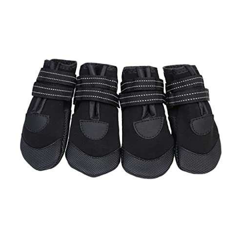 ROMISBABA 4 Stück wasserdichte Hundestiefel Hundeschuhe Warme Haustierstiefel Wanderschuhe Für Haustiere Hunde Haustiere Stiefel Black ROMISBABA 4 Stück wasserdichte Hundestiefel Hundeschuhe Warme Haustierstiefel Wanderschuhe Für Haustiere Hunde Haustiere Stiefel Black von ROMISBABA