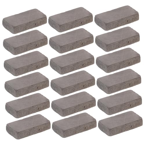 ROMISBABA 40 Stück Teiliges Miniatur Grauziegel Wetterfeste Miniaturbausteine für DIY Gartenlandschaft Mini Ziegelsteine für Puppenhaus Einfach zu Montierende Dekoration für Terrarien und von ROMISBABA