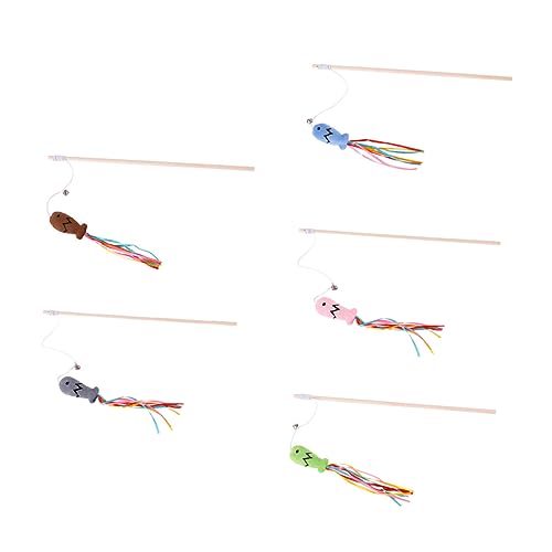 ROMISBABA 5 Stück Ribbon Fish Cat Teaser-Stick Plüsch Neckisch Katzenspielzeug Drinnen Stöcke Feder Zauberstab Bunt Für Beiß-Rest-katzenstock Heimtierbedarf Katzenminze-Stick- Holz ROMISBABA 5 Stück Ribbon Fish Cat Teaser-Stick Plüsch Neckisch Katzenspielzeug Drinnen Stöcke Feder Zauberstab Bunt Für Beiß-Rest-katzenstock Heimtierbedarf Katzenminze-Stick- Holz von ROMISBABA