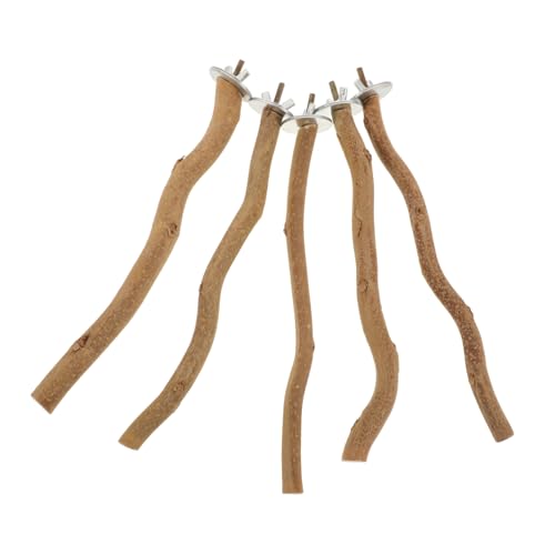 ROMISBABA Grobes Holz Vogel Barsch Ständer 5 Stück Vogelkäfig Spielzeug Papagei Barsch Sittich Käfig Zubehör ROMISBABA Grobes Holz Vogel Barsch Ständer 5 Stück Vogelkäfig Spielzeug Papagei Barsch Sittich Käfig Zubehör von ROMISBABA